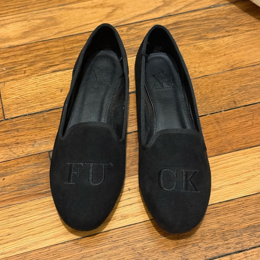 Black Women's FU/CK Loafers